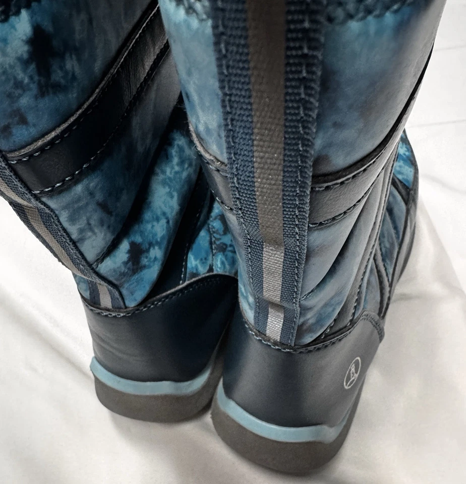 Botas de neve de inverno com isolamento térmico Lands' End - Corante azul - Tamanho Youth 5 - Imagem 3 de 4
