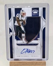 Damien Harris Auto /99 2019 Panini Chronicles Crown Royale Silhouette Autographs