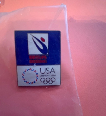 ATHENS OLYMPICS PIN USA DIVING USOC TEAM LOGO WINNERS WREATH