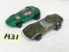 HOT WHEELS RED LINE ROSE TORERO & GREEN SILHOUETTE LOT #H31