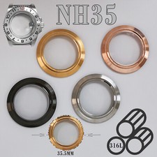Steel Watch Clear Back Cover 35.5MM For NH35 40MM SUB/Yacht /39.5MM Retro Shell