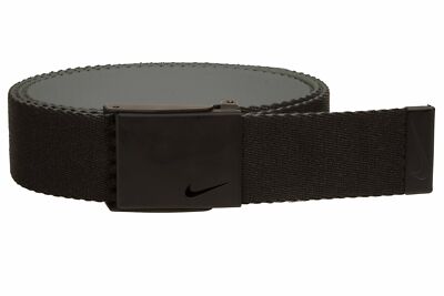 Nike Men's New Tech Essentials Reversible Web Belt, Black/Charcoal