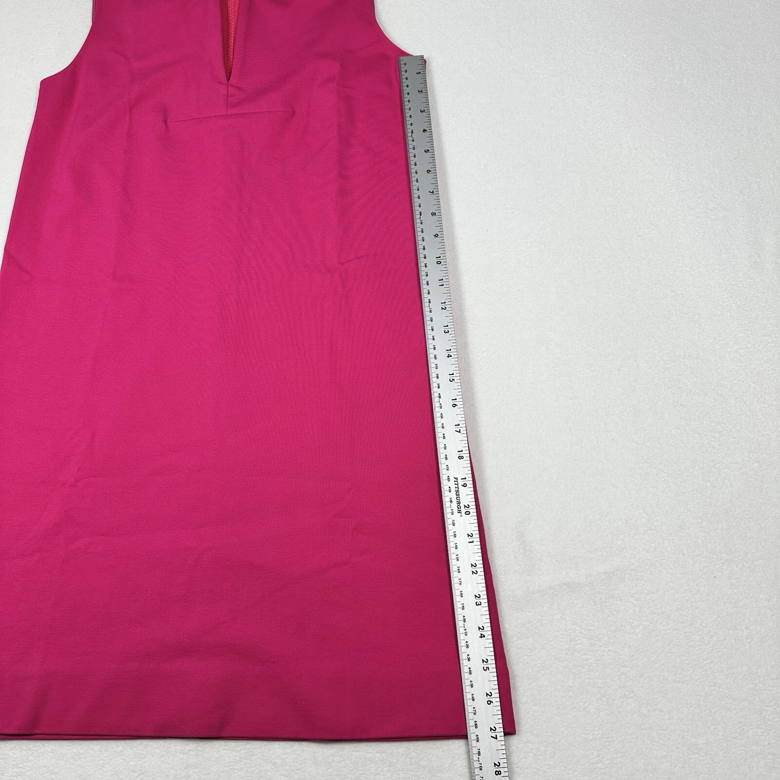 Abito donna Kate Spade rosa senza maniche scollo a V linea A taglia 4 nuovo senza etichette