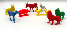 Vtg 1950s Marx Tim Mee Plastic Farm Animals Lot Horses Cows Pigs Sheep Playset