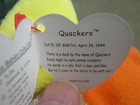 TY 1993 Pinchers, 1994 (2) Quackers 1995 (2) Stinky PVC Pellets RETIRED — photo 6