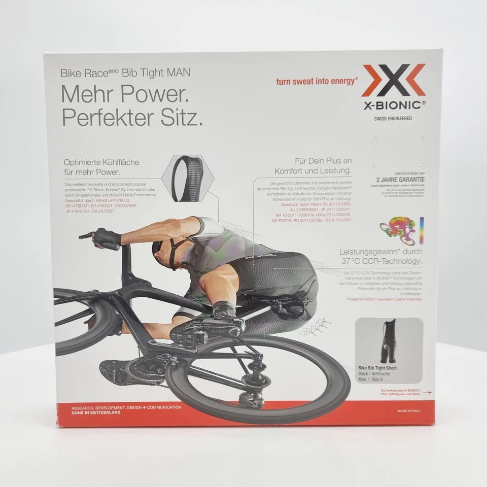 X-Bionic Bike RaceEvo Bib Tight Short Herren Fahrrad Trägerhose Rennrad Biking - Bild 2 von 4
