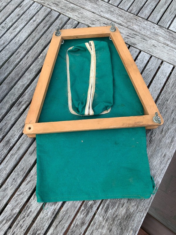 Vintage Wood Tennis Racquet Head Frame Press and Cover