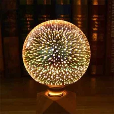 3D Firework Infinity LED Light E26 Multicolor Bulb Ships from US Round/Globe