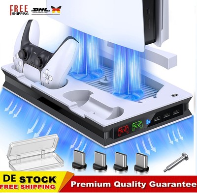 PS5 Controller Ladestation Vertical Stand mit Lüfter für PS5 Digital Edition Neu