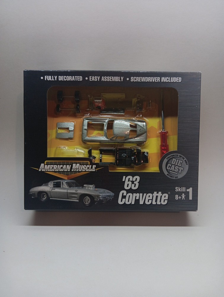 '63 Corvette Die-Cast 1963 Chevy ERTL AMERICAN MUSCLE  1:64 SEALED Model Kit NOS