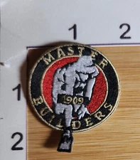Master Builders Patch since 1909 Embroidered Vintage Sew On Salvage