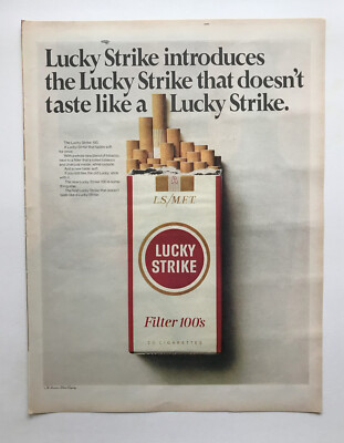 1967 Lucky Strike Cigarettes, Seagram's V. O. Canadian Whiskey Vintage Print Ads