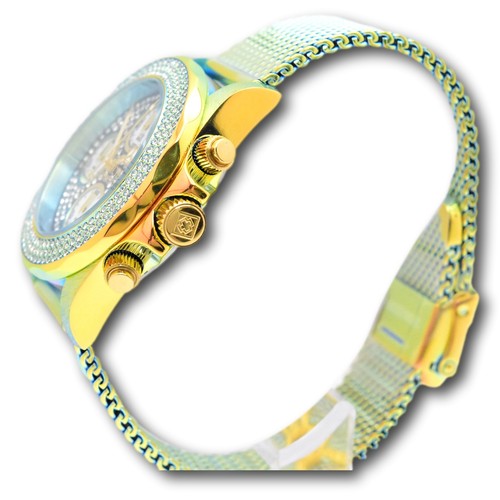Orologio Cronografo Quarzo Invicta Pro Diver Fire Amber Donna Quadrante 399 Cristalli 44258 - Foto 12 di 14