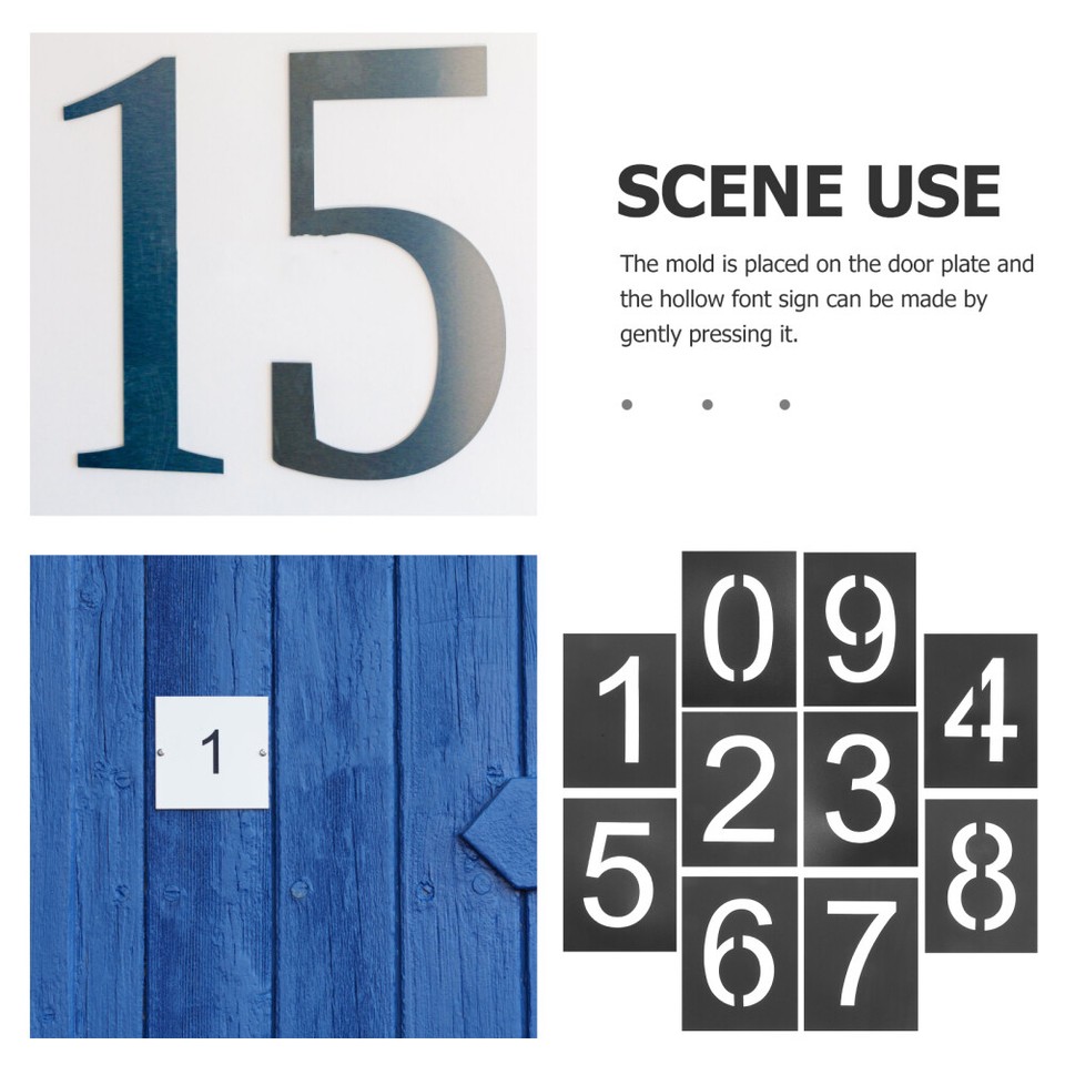 5 Sets Number Templates Large Number Stencils Spray Paint Number