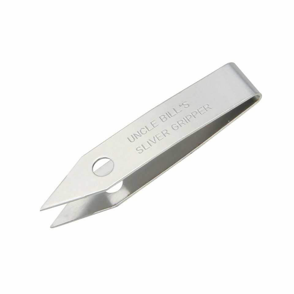 Uncle Bill's Sliver Gripper Tweezers Stainless Steel Keychain Survival