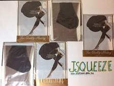 5 PAIRS GREY 9 X 33  REINFORCED HEELS and TOES VINTAGE 15 DENIER NYLON STOCKINGS