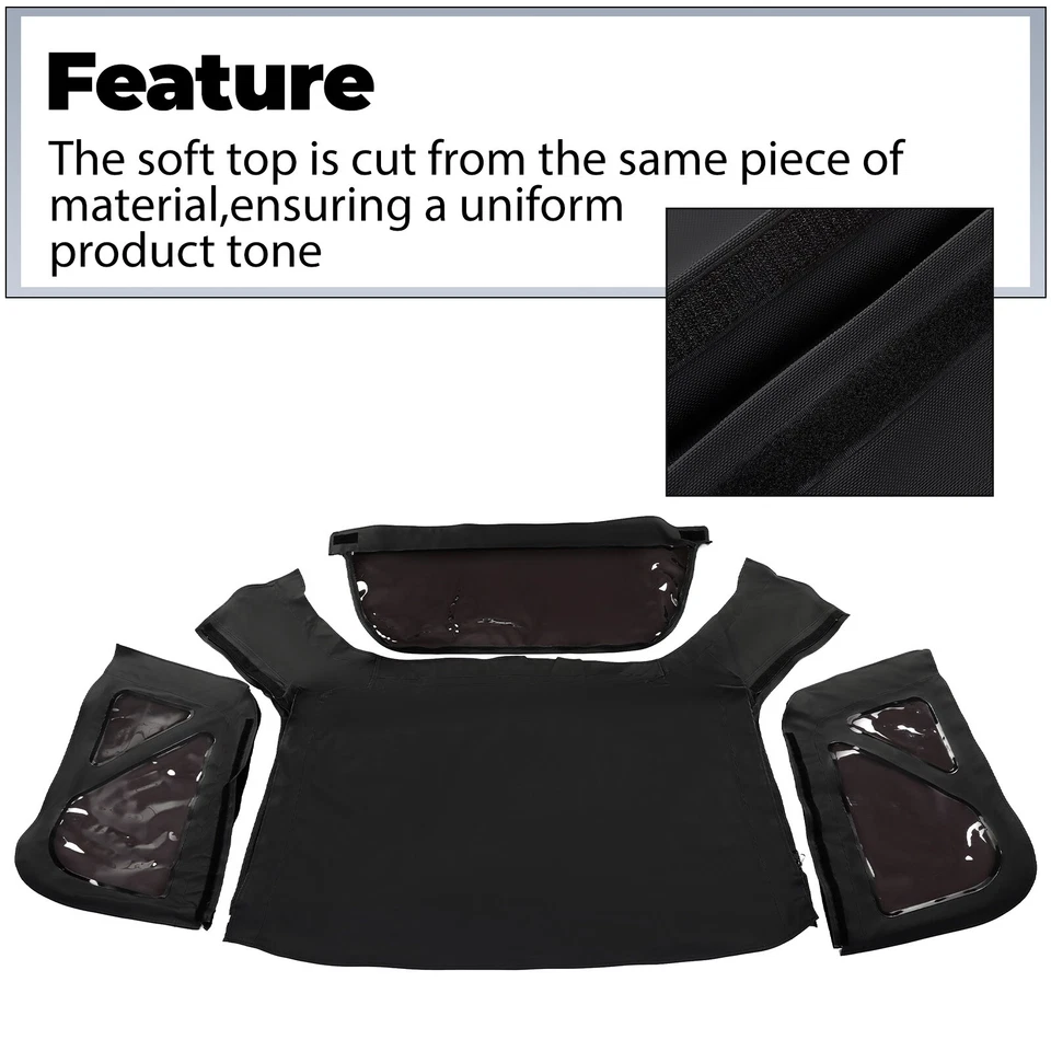 Convertible techo blando y 3 ventanas tintadas para KIA SPORTAGE 1996-2000 2001 2002 Foto 4 de 4