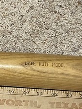 Babe ruth baseball bat bruce wi 35 in cherry shape very rare bat maker 1 of 1 ?