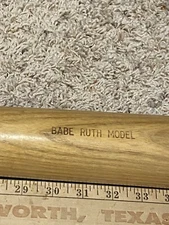 Babe ruth baseball bat bruce wi 35 in cherry shape very rare bat maker 1 of 1 ?