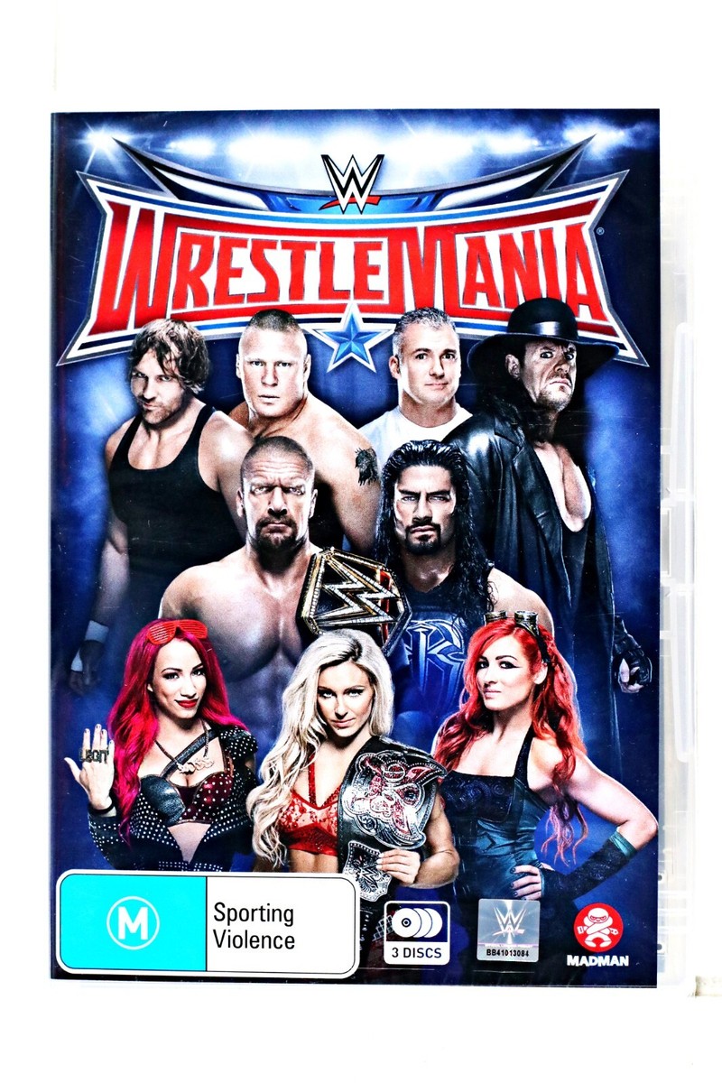 WWE Wrestle Mania 2016/2017/2019 and 21 (12 Disc Set) Region 4 DVD