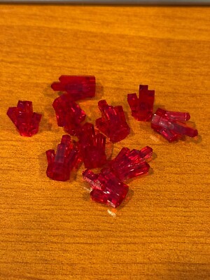 Lego 10x Trans-Red 5 point crystals 1x1 - part #52 - NEW