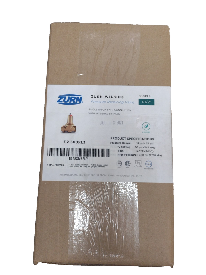 Zurn Wilkins 1-NR3XLDUC Water Pressure Reducing Valve - View #2