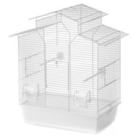 Duvo+ VogelkäFig Iza 2 Weiß 51X30X52 Cm Mit Futter- & Trinknapf, 2 Stangen