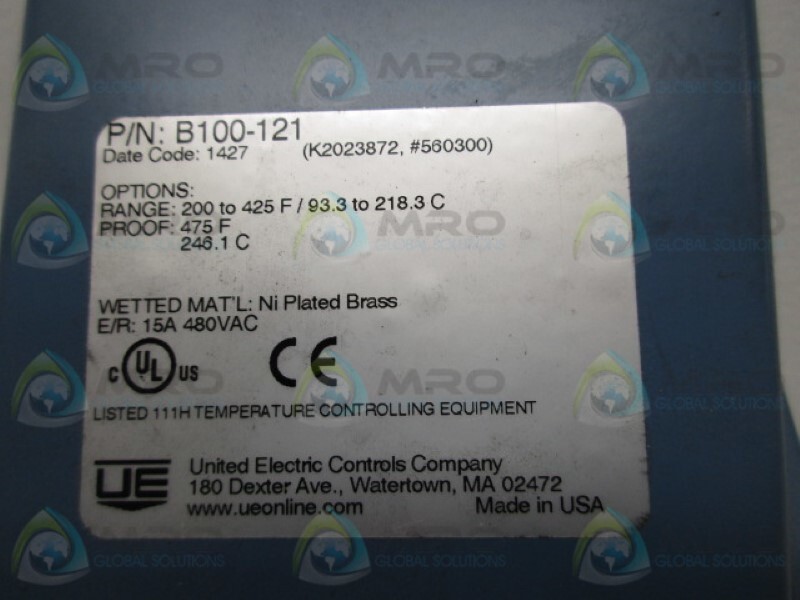 UNITED ELECTRIC B100121 TEMPERATURE CONTROL * USED * eBay