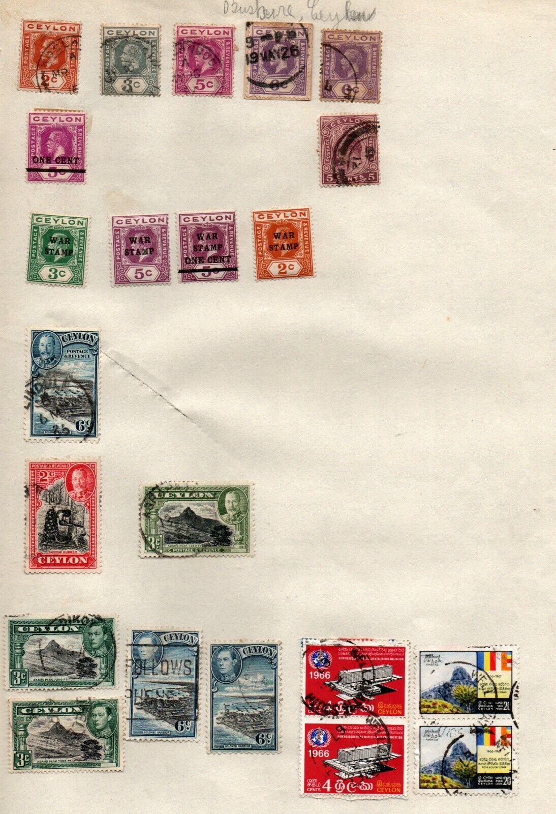 Today's only Ceylon selection of 20+ stamps on old an page from Max 45% OFF coll European