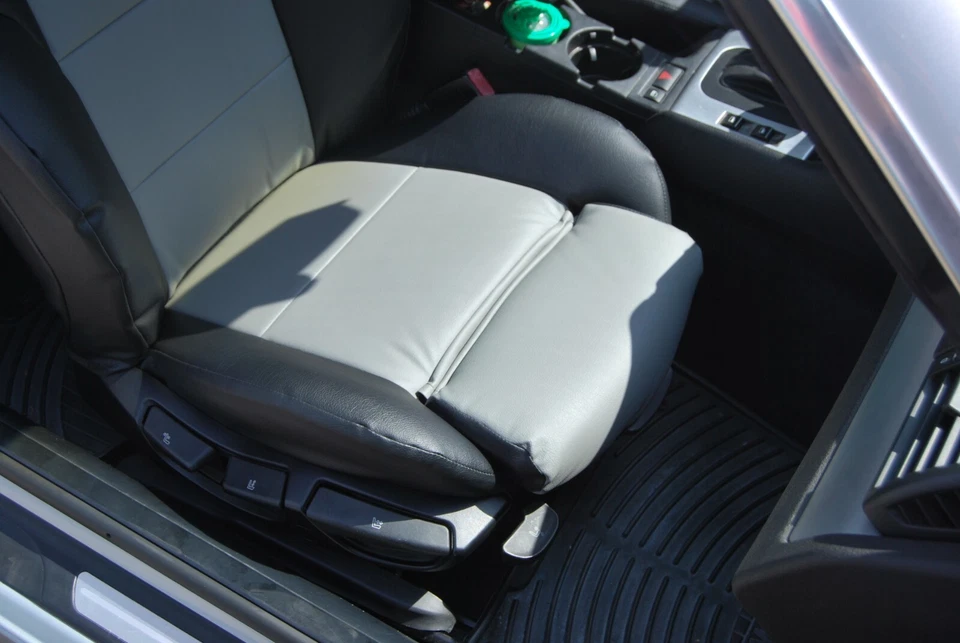 for BMW 3 SERIES CONVERTIBLE SPORT 2000-06 S. LEATHER CUSTOM 2 FRONT SEAT COVERS - Image 3 of 4