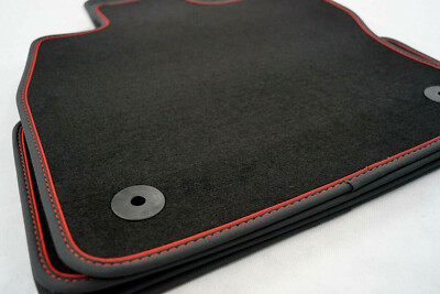 ! NEW ! Genuine Lengenfelder Floor Mats for Seat Leon 5F / ST / FR / Cupra + Red