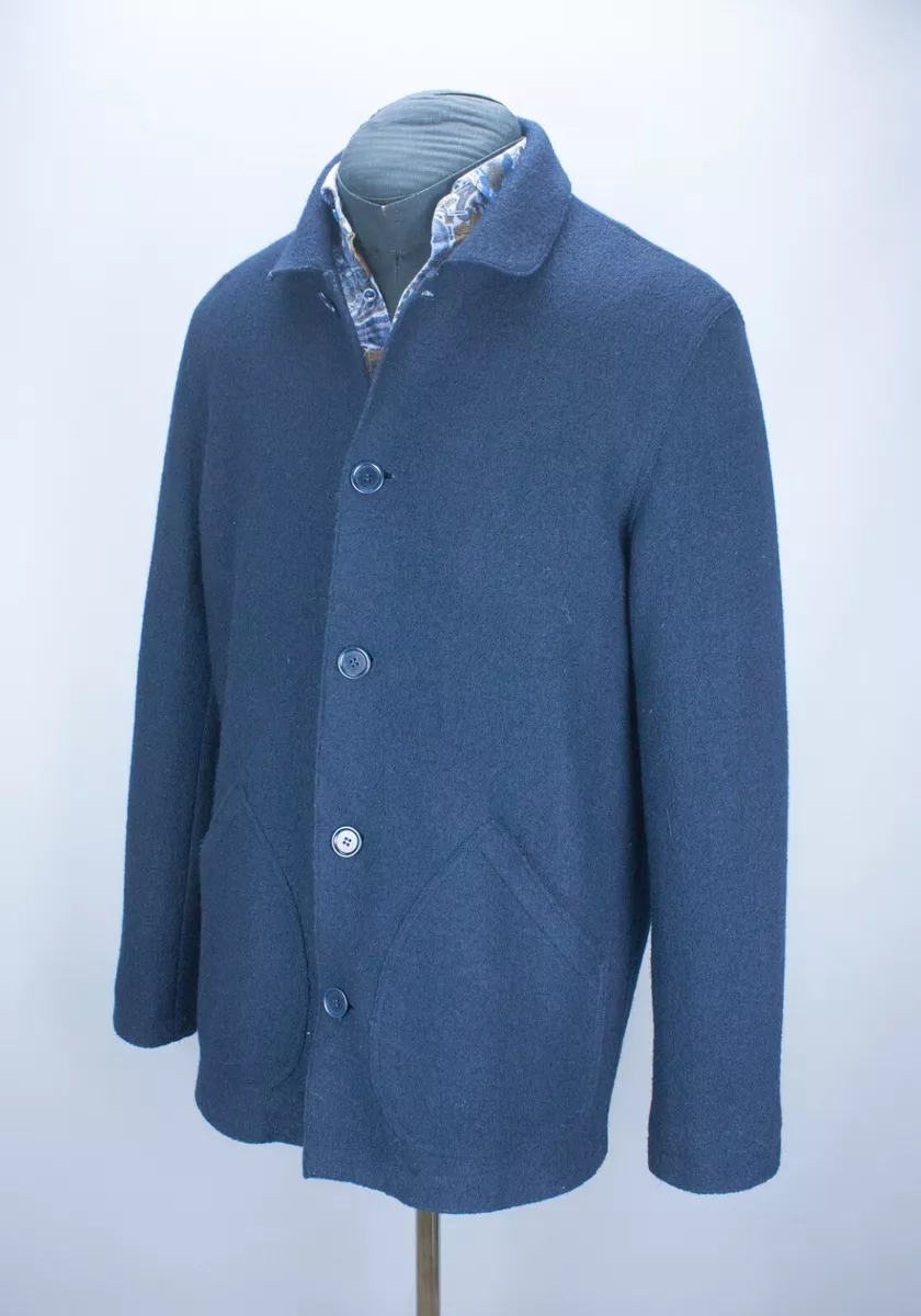 YMC You Must Create London Blue Navy Wool Overshirt Size M Jacket