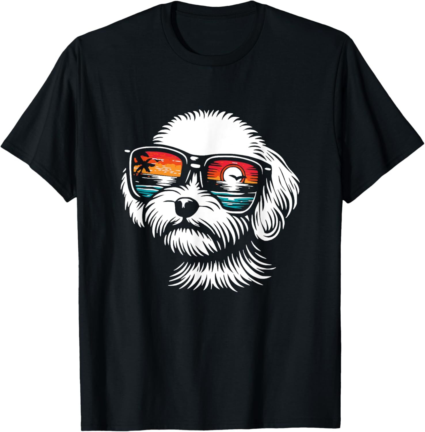 Stylish Maltipoo Puppy Wearing Sunglasses Graphic Tee or Hoodie