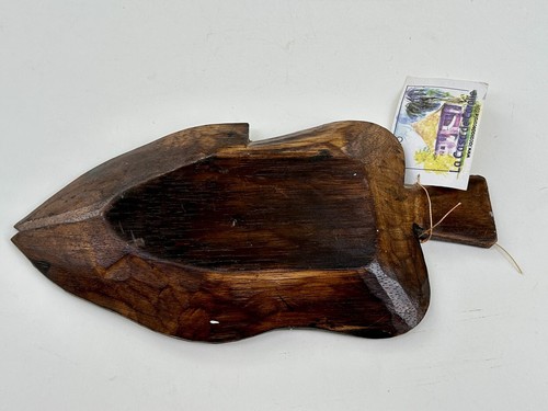 Carved Wood Fish Tray Hand SheIl Inlayed Folk Art Mexico La Casa de Coraline - Picture 5 of 6