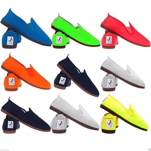 MENS WOMEN'S FLAT SHOES ESPADRILLES PLIMSOLLS JAVER FLOSSY PUMPS STYLE SUMMER - Bild 1 von 23