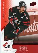  2020-21 Upper Deck Team Canada Juniors Exclusives #30 Joseph Veleno U20 23/250