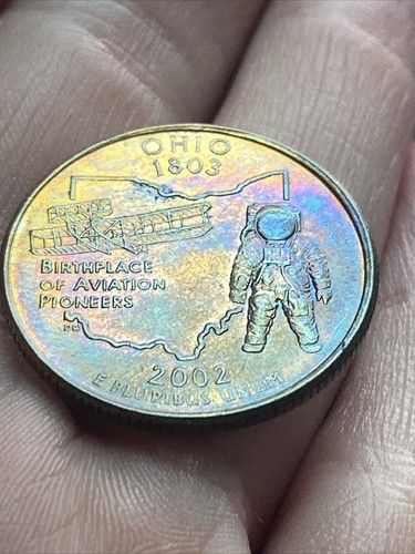 2002 D Ohio State Quarter Actual Coin Beautiful Mind-blowing Unique Tone! TK5637 - Picture 6 of 7