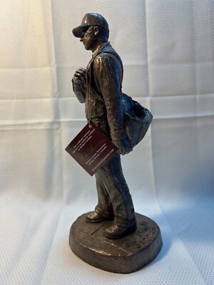 彫刻家 マイケルガーマン氏作 アンティーク彫刻　アメリカンインテリア カウボーイ Michael Garman Bronze Tone First Class Mail Man Figurine Sculpture