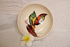 Santa Anita Ware Flowers of Hawaii Serving Dish Croton Design