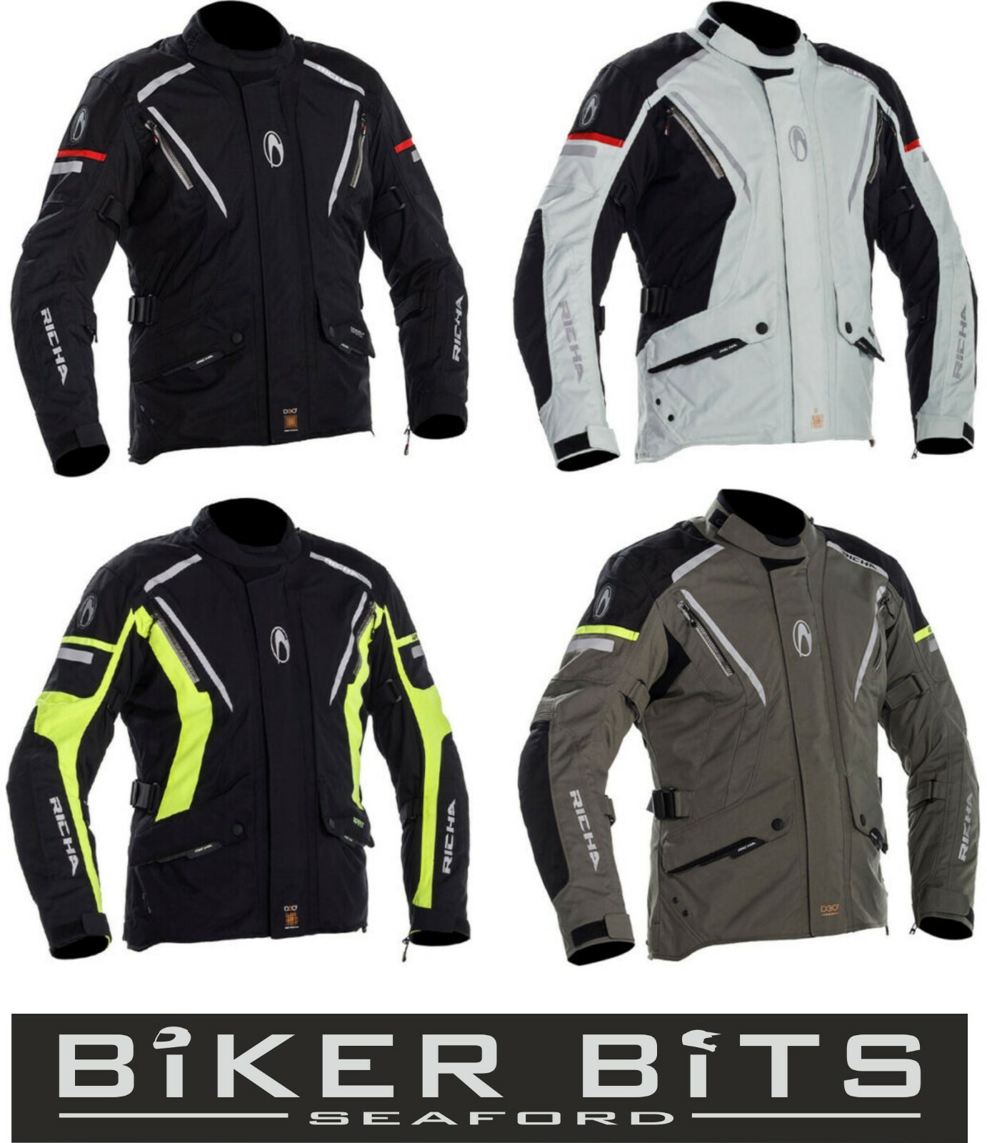 RICHA CYCLONE GORETEX Black/Grey/Yellow 
