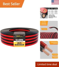 Versatile 12AWG 25ft Electrical Wire - Oxygen Free Copper for Reliable Wiring