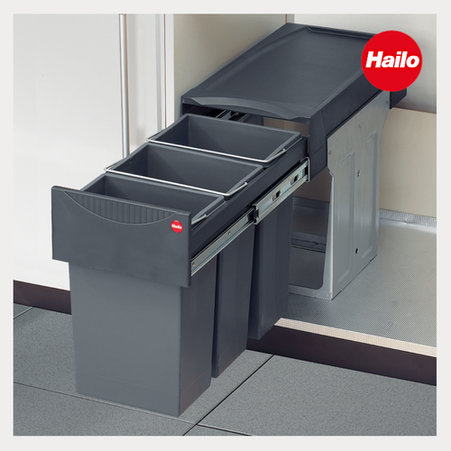 Hailo Abfallsammler 3x 10 Abfalltrennsystem Einbau Mülleimer Abfalleimer 3666131 - Picture 2 of 10