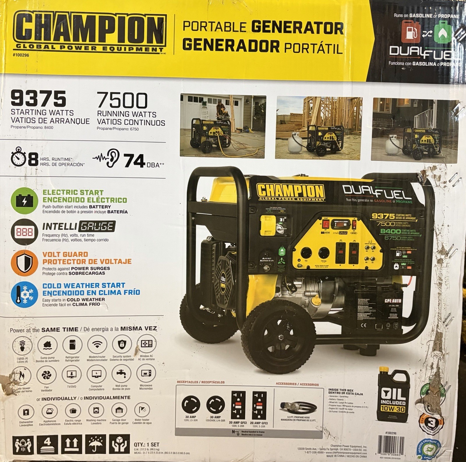 Electric Start + 20ft 30a Cord