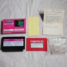 Macross FC Famicom Game with Box, Manual, Postcard & Stickers