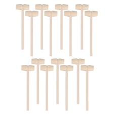 15Pcs Small Wooden Hammers Kids Mallet Pounding Toy Portable Educational Toys