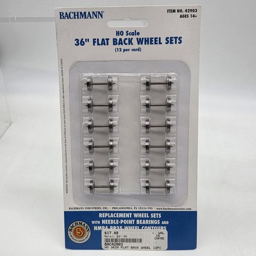 Juegos de ruedas traseras planas Bachmann 42903 36" escala 12 HO selladas | Zustand: New