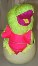 1992 Fisher Price Dino-Roarrrr Green Dinosaur Puffalumps w/ Egg