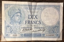 1927 France  10  Francs  Circulated Banknote