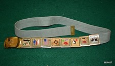 VINTAGE BOY SCOUT BELT WITH 8 SKILL AWARD BELT LOOPS