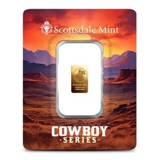 1/100 oz Scottsdale Mint Rifleman Gold Bar (New) 6060.00 per troy oz